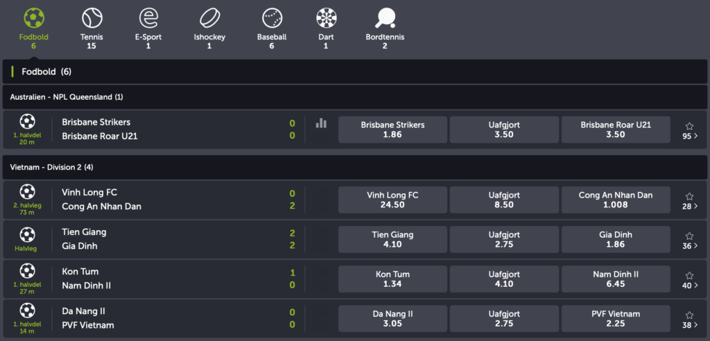 ComeOn Live Betting