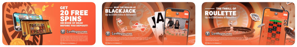 LeoVegas Mobil App Screenshots